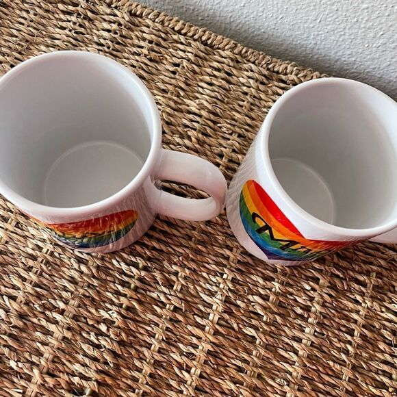 Rock Paper Scissors Mrs Mrs Rainbow Pride Mug Set - Picture 4 of 11